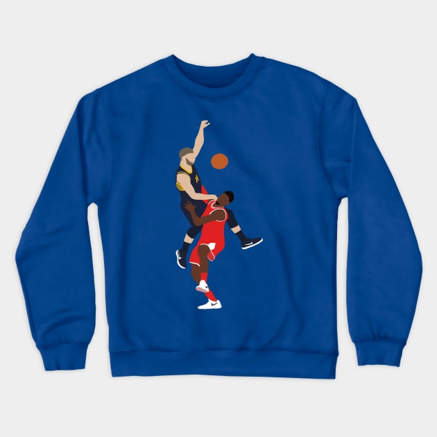 Domantas Sabonis Dunk on Bobby Portis Crewneck Sweatshirt by xRatTrapTeesx